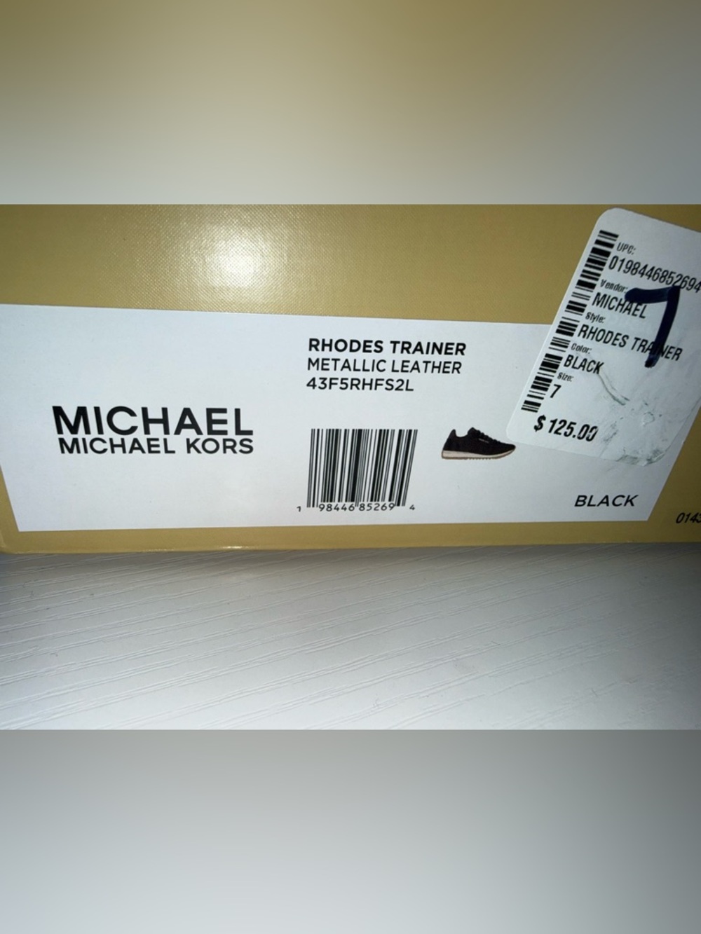 Michael Kors Rhodes Black Crystal-Embellished Lace-Up trainer Sneaker 7 - Picture 11 of 11